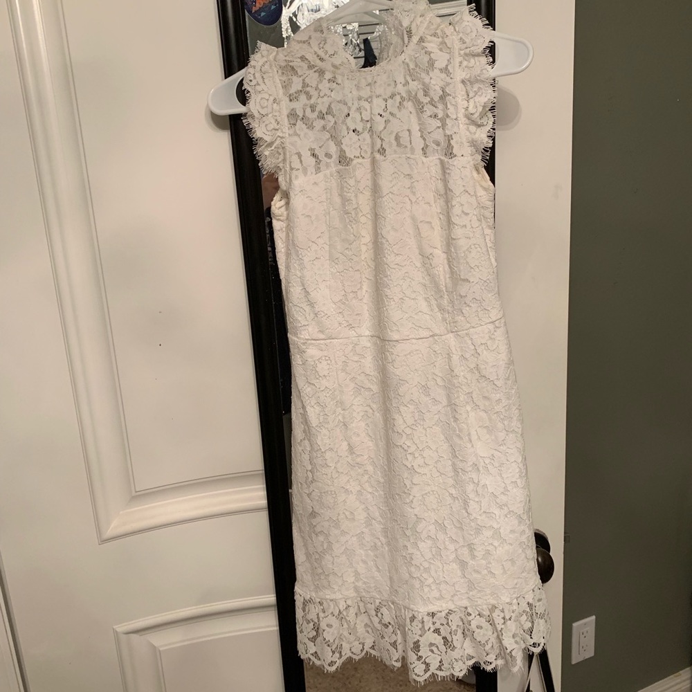 all white lace women’s dress